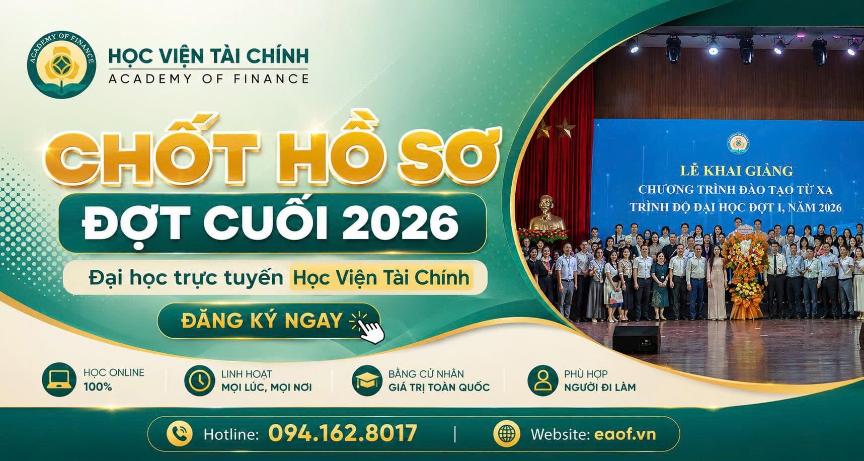 ĐẠI HỌC TỪ XA HỌC VIỆN TÀI CHÍNH TUYỂN SINH 2026